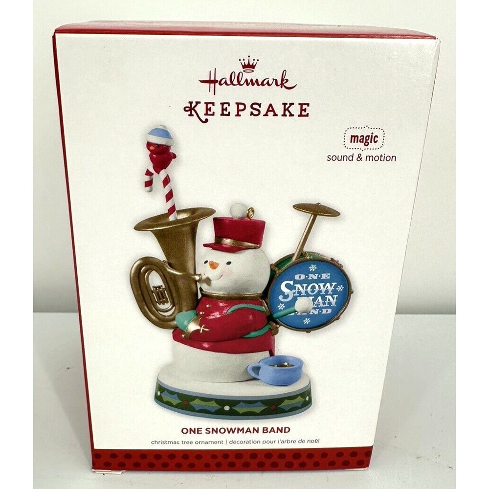 Hallmark Ornament 2013 MAGIC SOUND & MOTION ONE SNOWMAN BAND